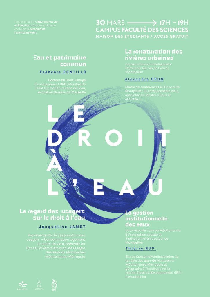 Affiche 30 mars droit a eau